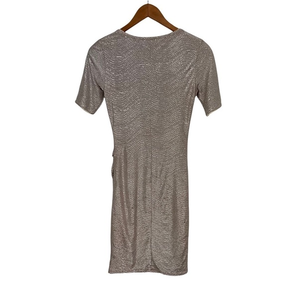 REISS Abellia Metallic Short Sleeve Dress - Picture 9 of 12